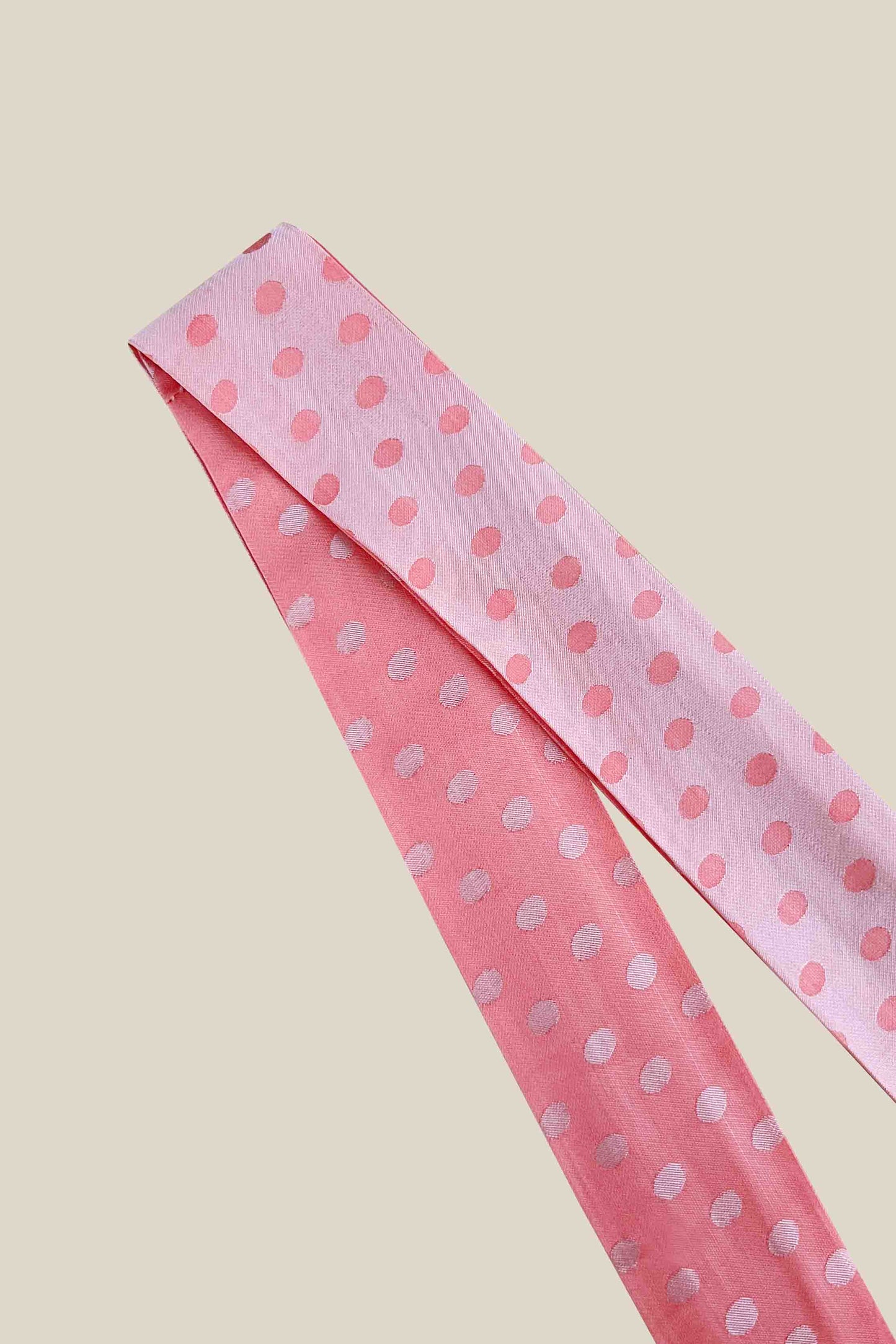 Polka Dot Silk Twilly Scarf