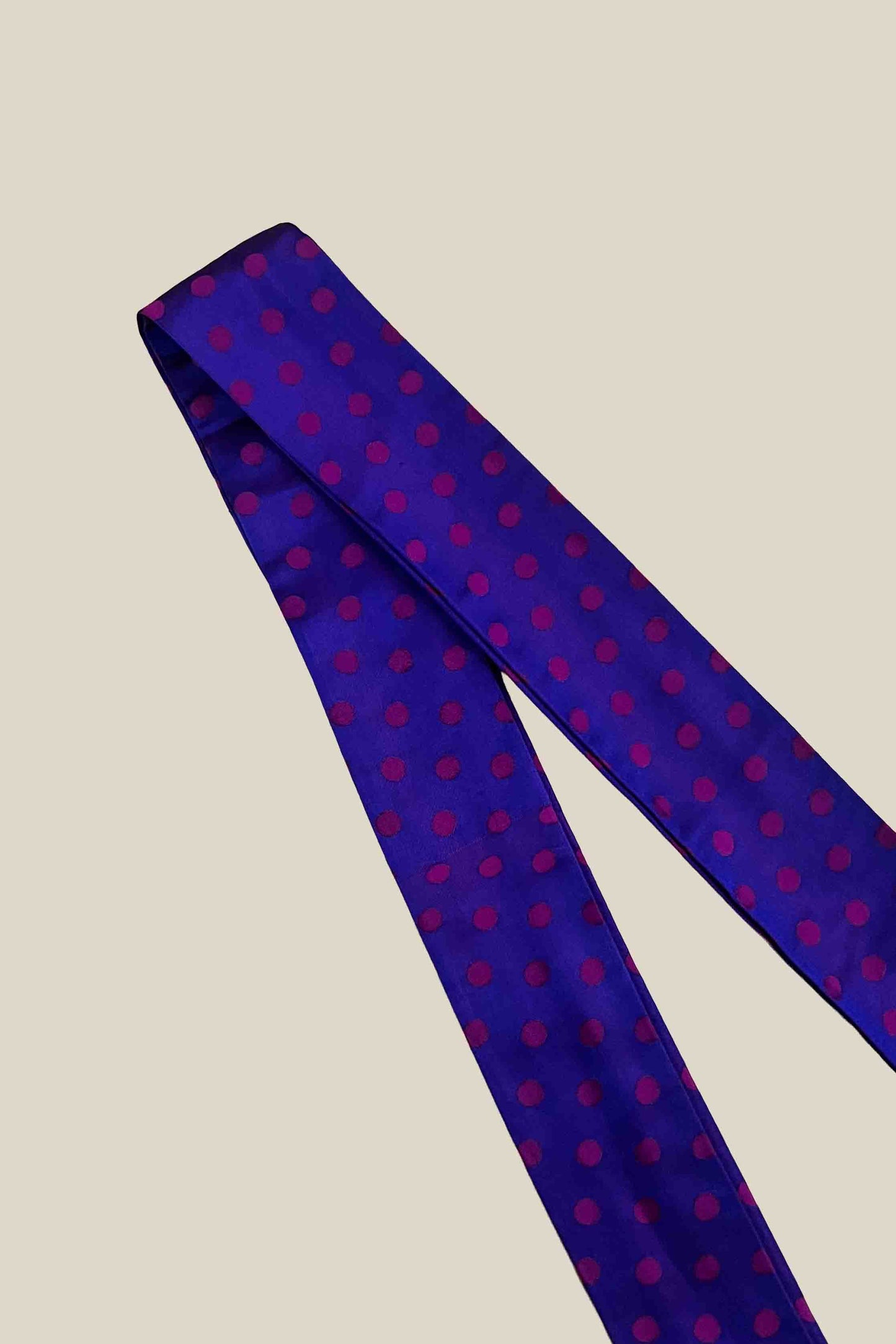 Polka Dot Silk Twilly Scarf