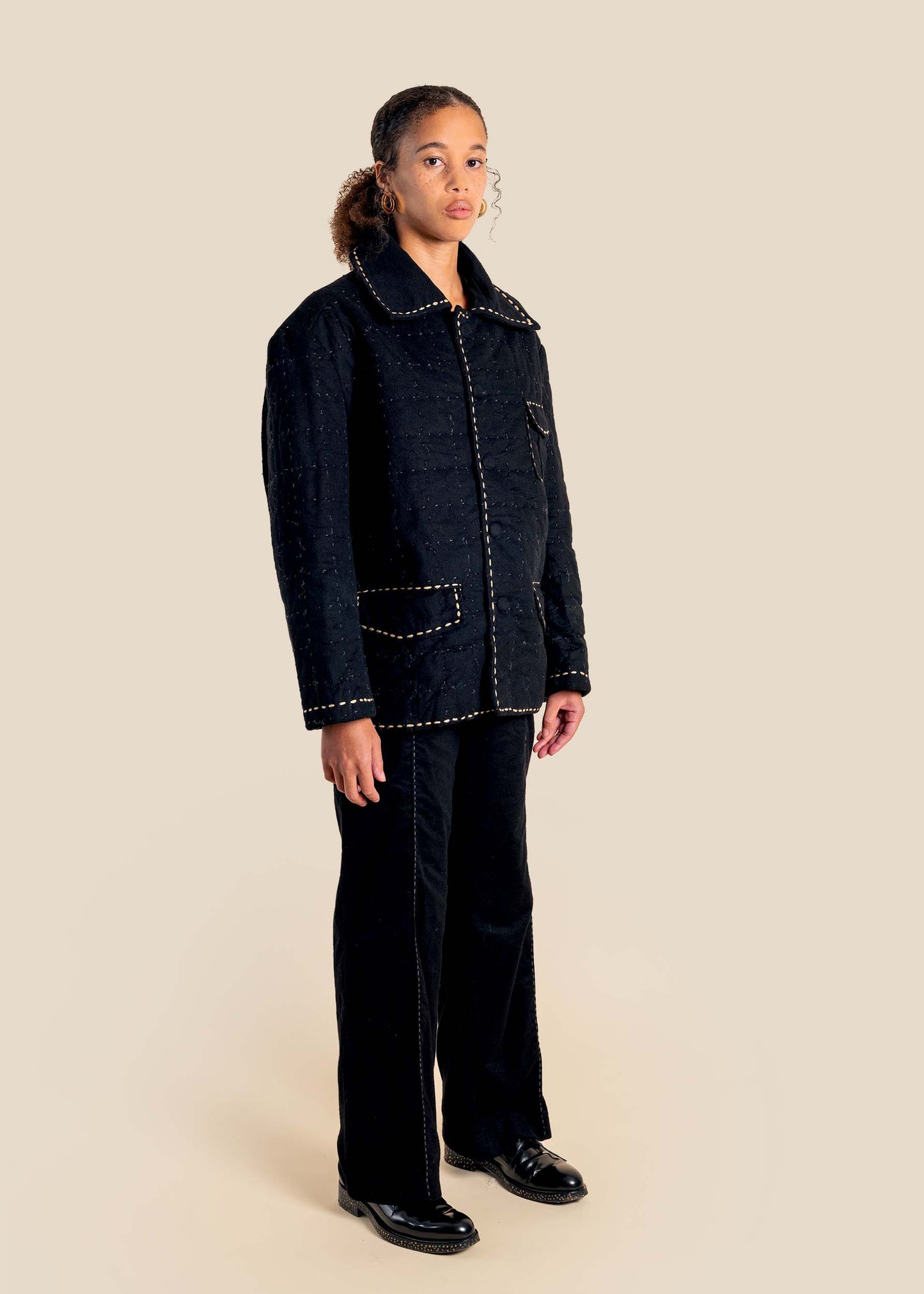 Quilted safari jacket