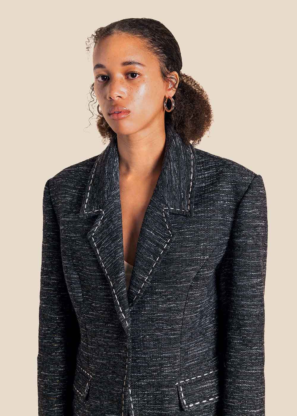 Tailored jacket blazer and skirt