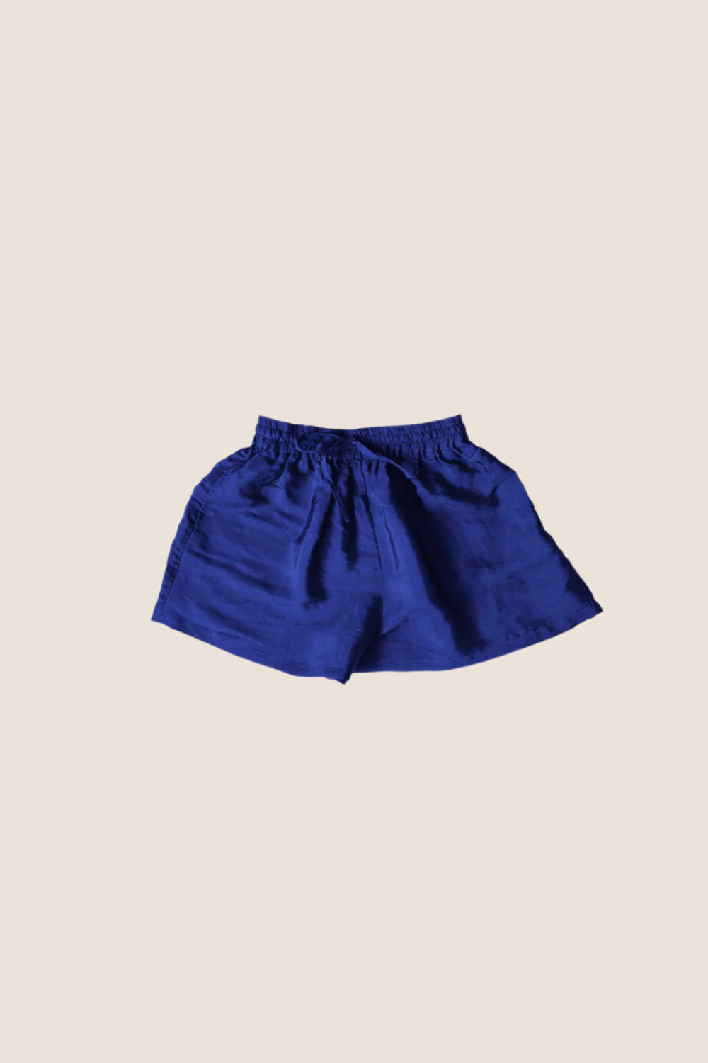Blue Silk Shorts