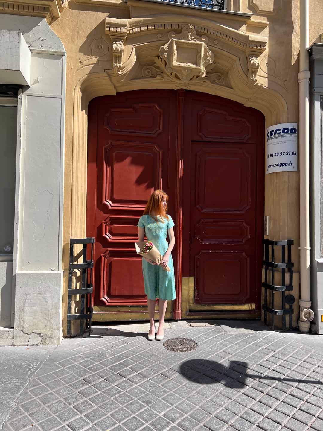 Mint Brocade Silk Dress