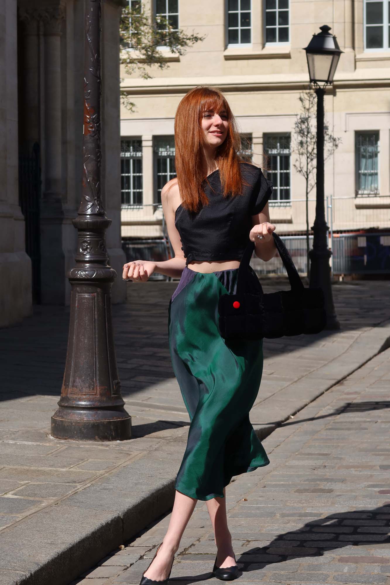 Off Shoulder Silk Top