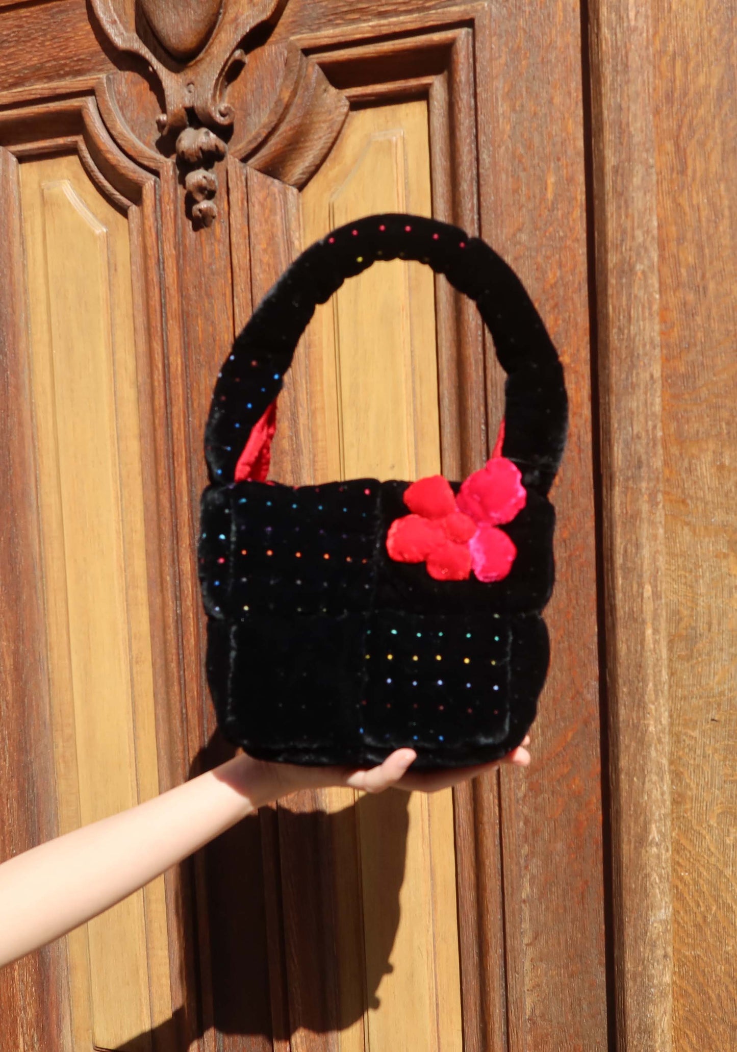 Hand Stitched Flower Bag