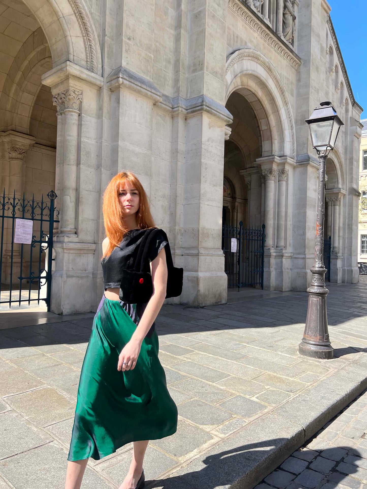 Off Shoulder Silk Top