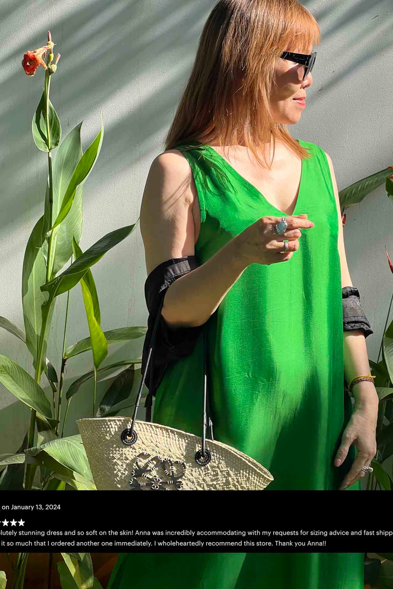 Green Silk Maxi Dress