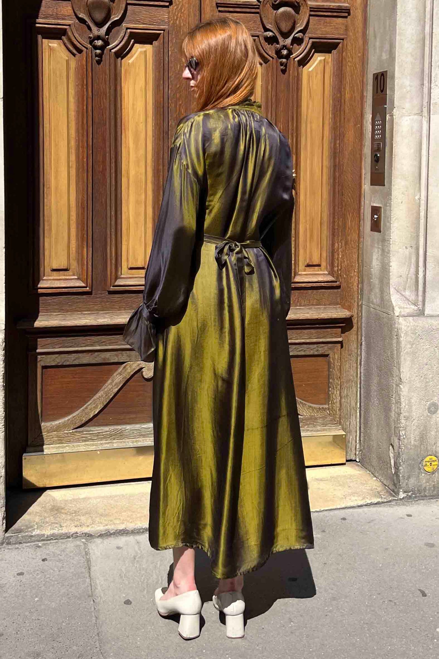 Golden Silk Dress Juliette