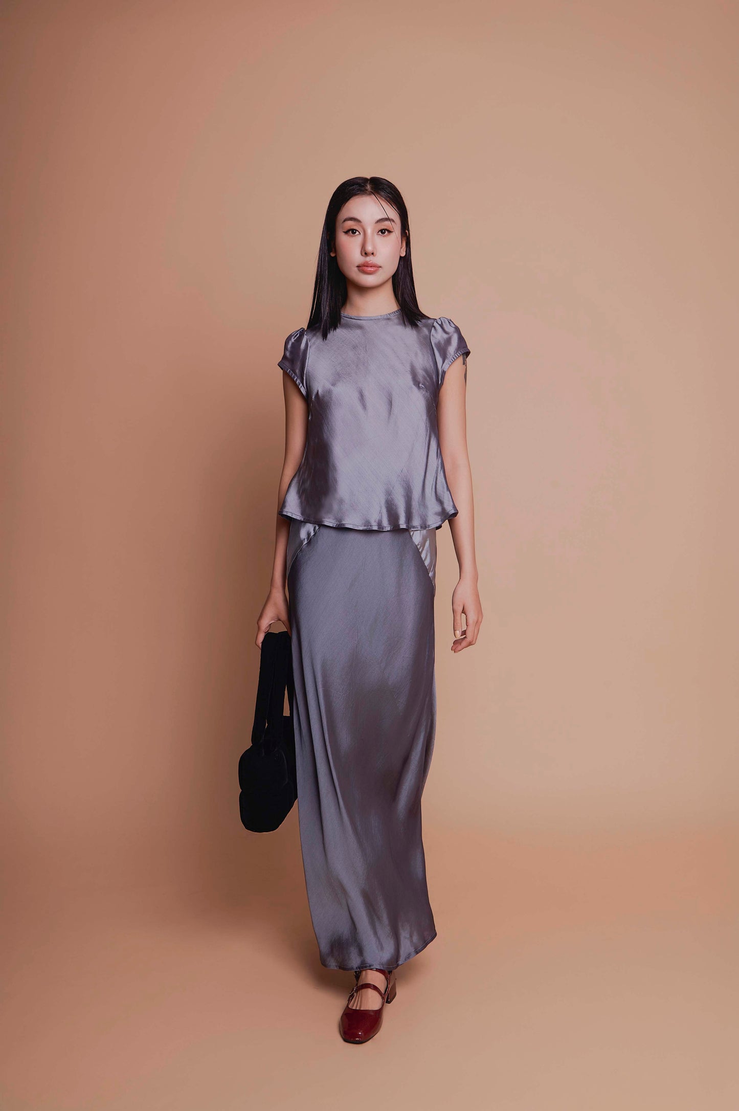 Silk Set: Baby Silk Top & Maxi SIlk Skirt