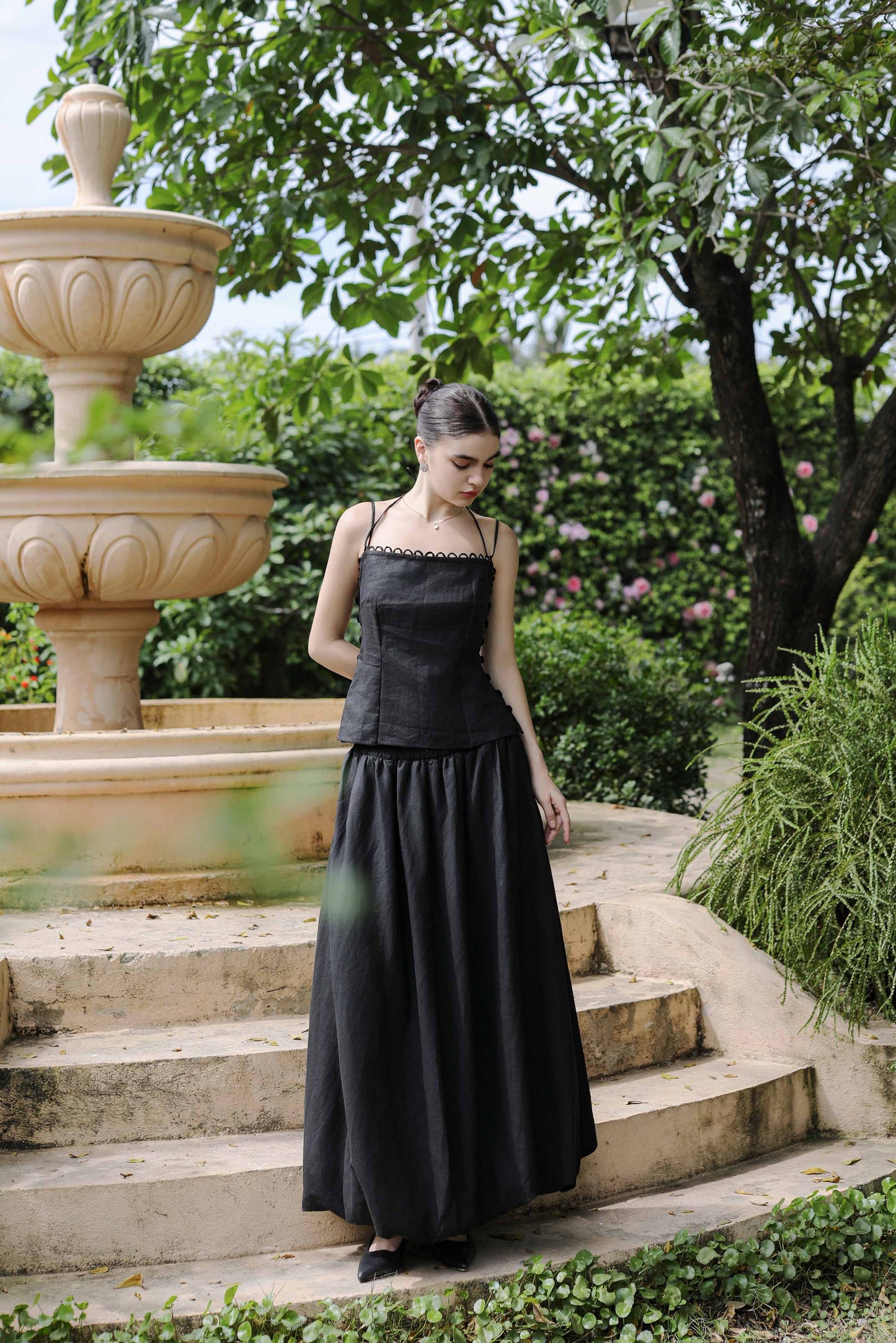 Two String Linen Top