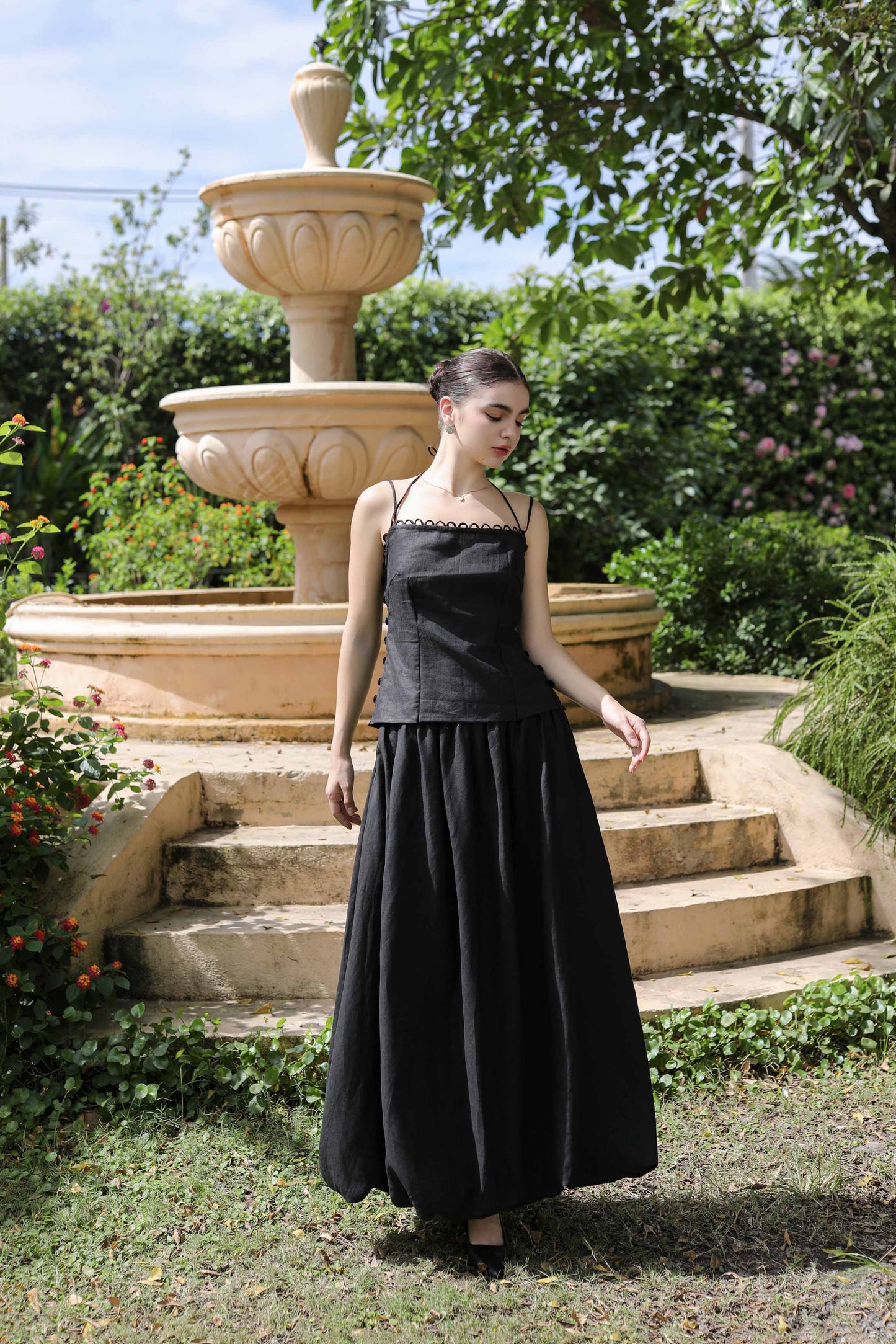 Two String Linen Top