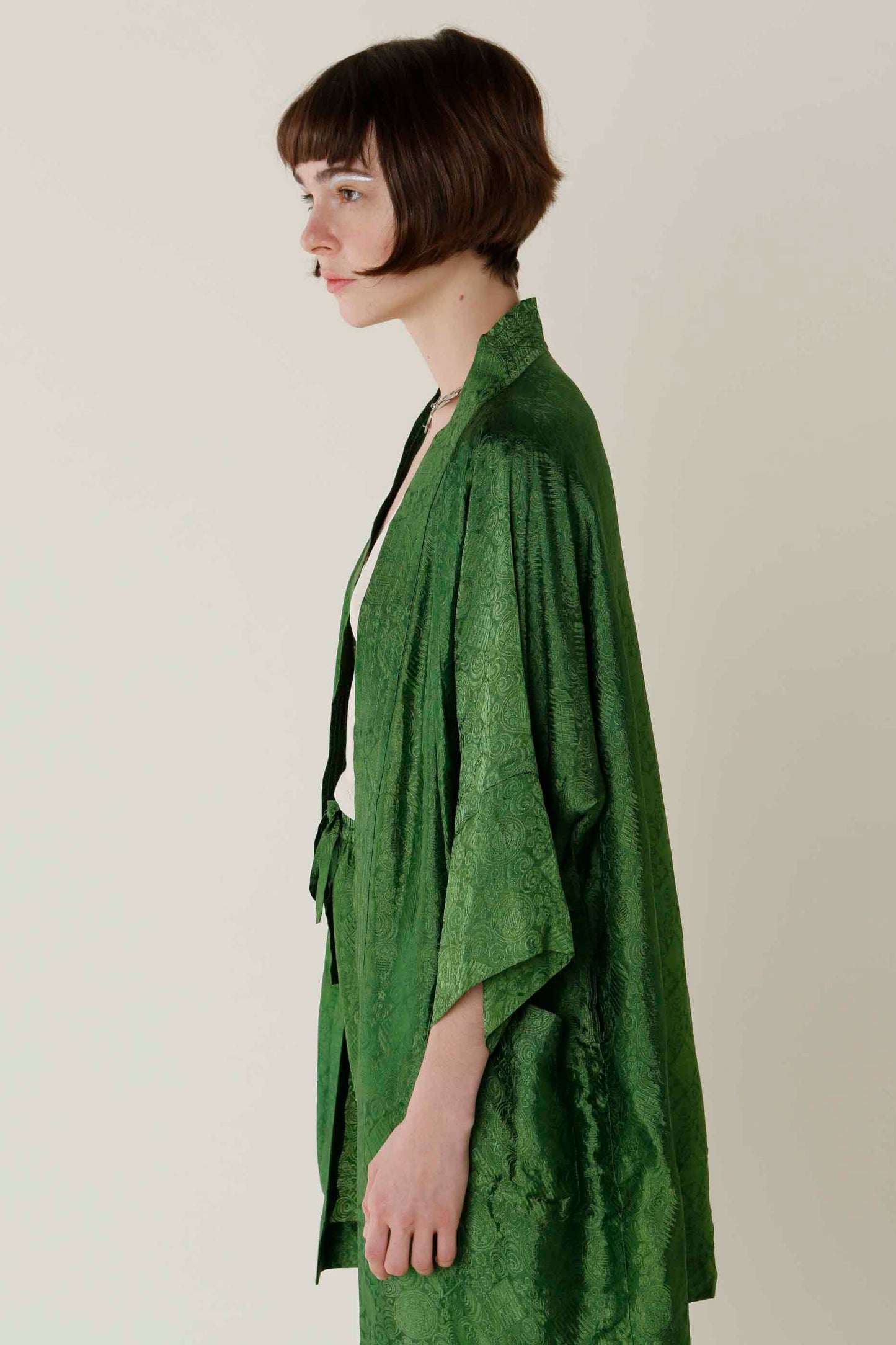 Green Signature Kimono Set