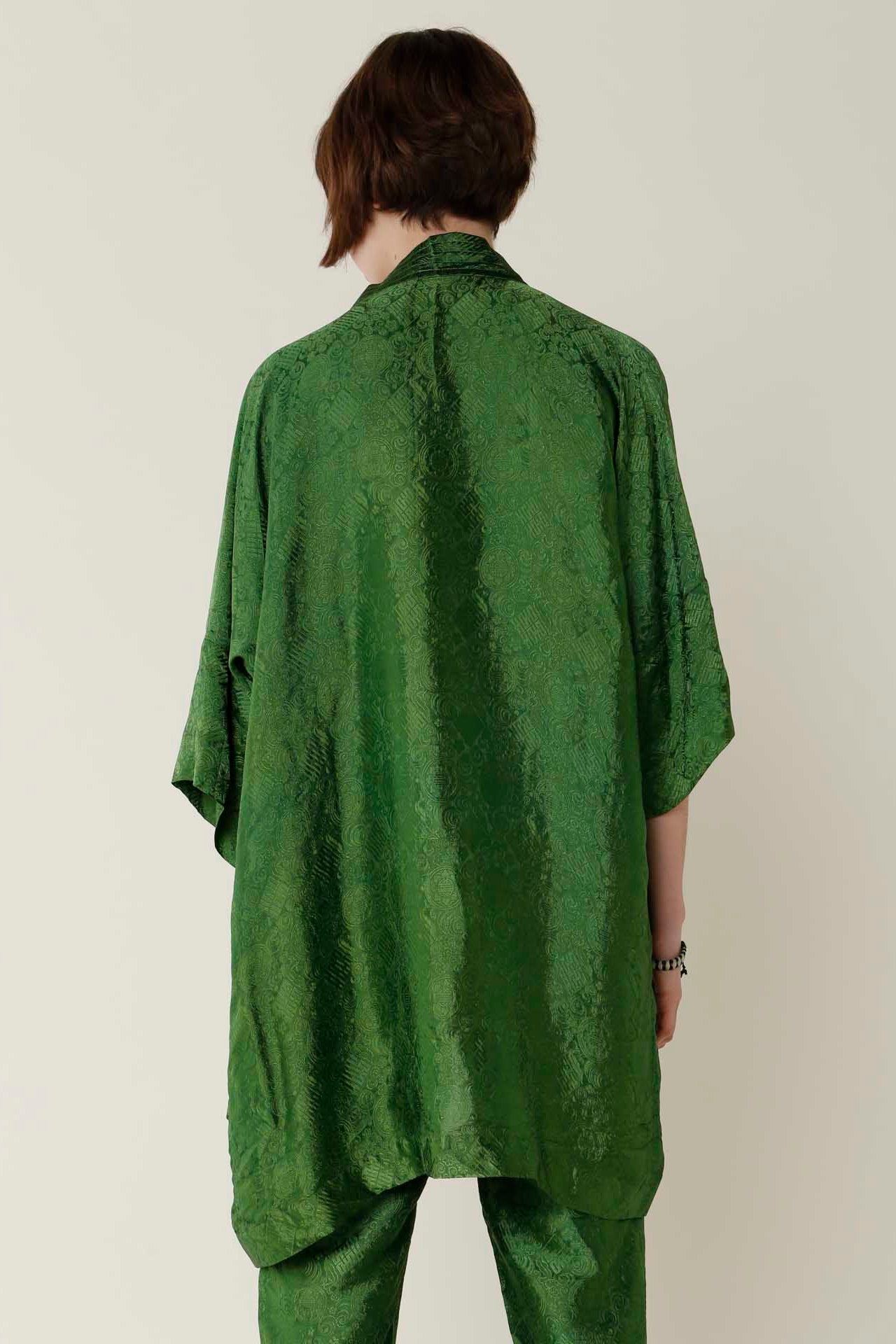 Green Signature Kimono Set