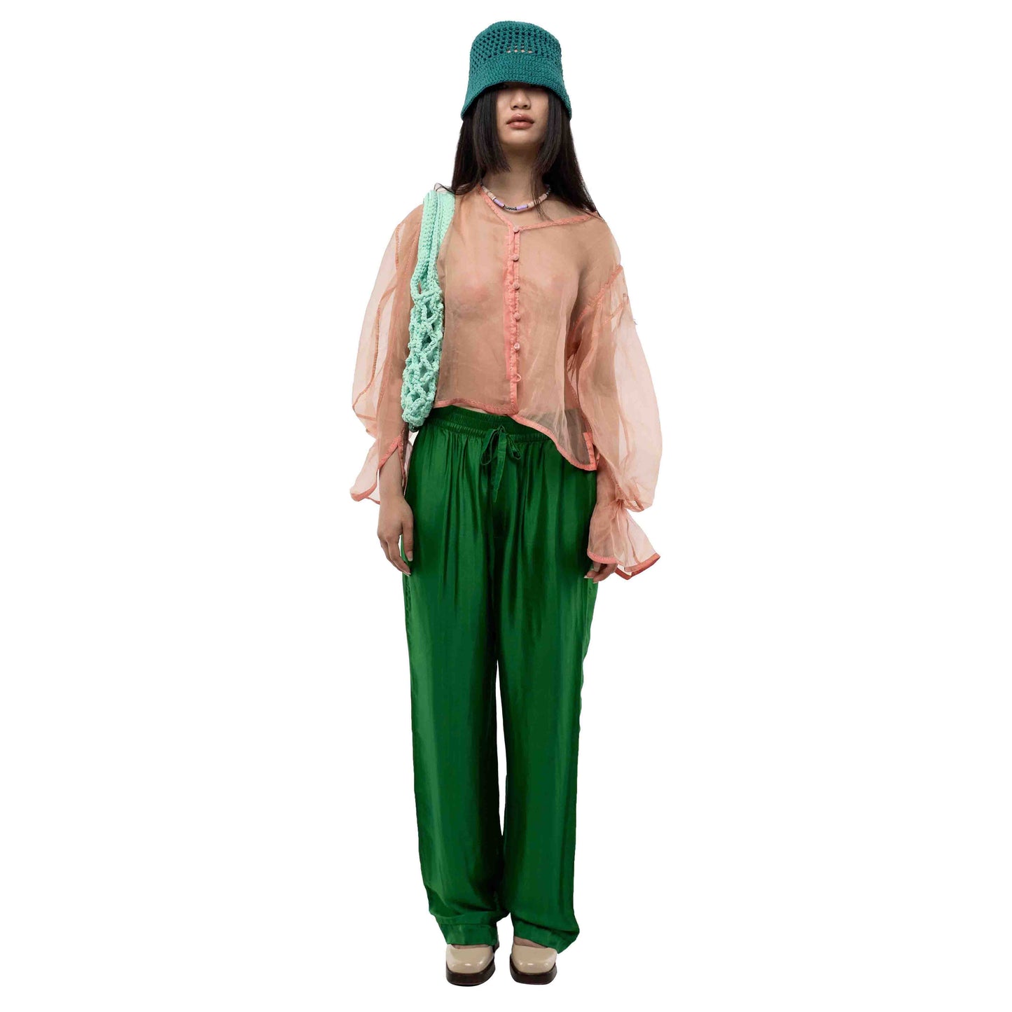 Transparent peach blouse - PREORDER