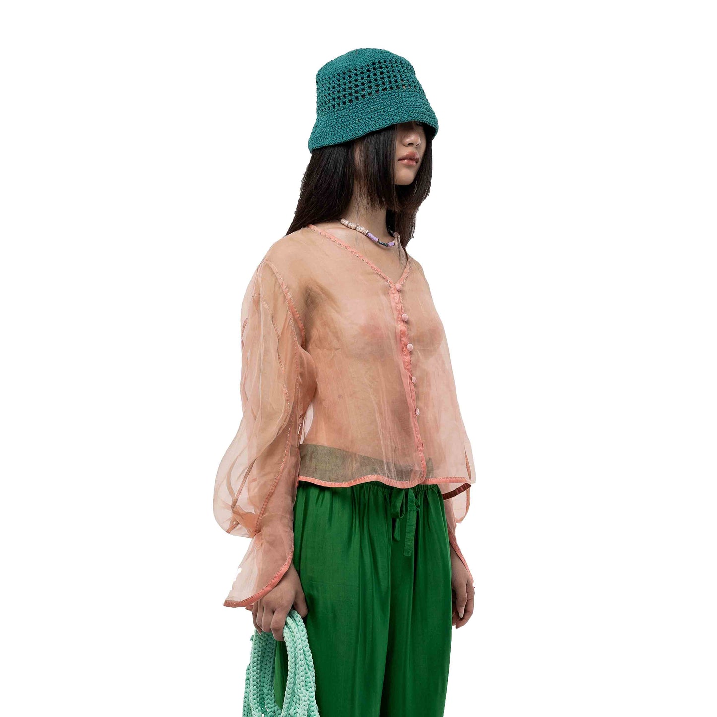 Transparent peach blouse - PREORDER