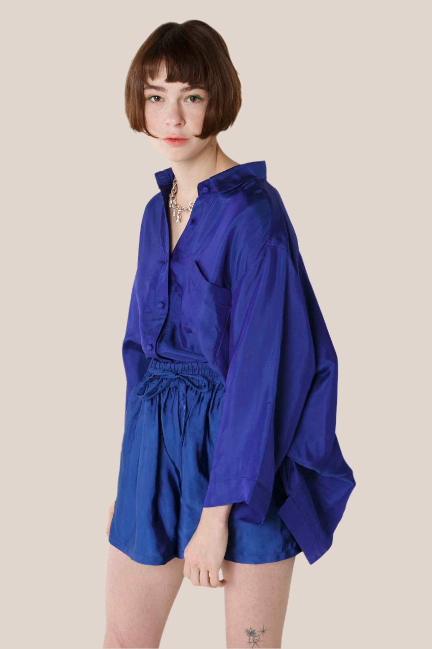 Set Silk Shirt and Shorts