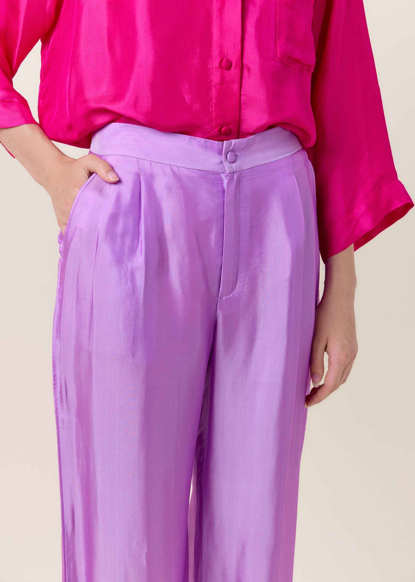 Tangerine Silk Trousers LE