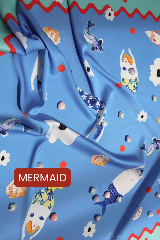 Set Silk Printed Animal Square Scarf