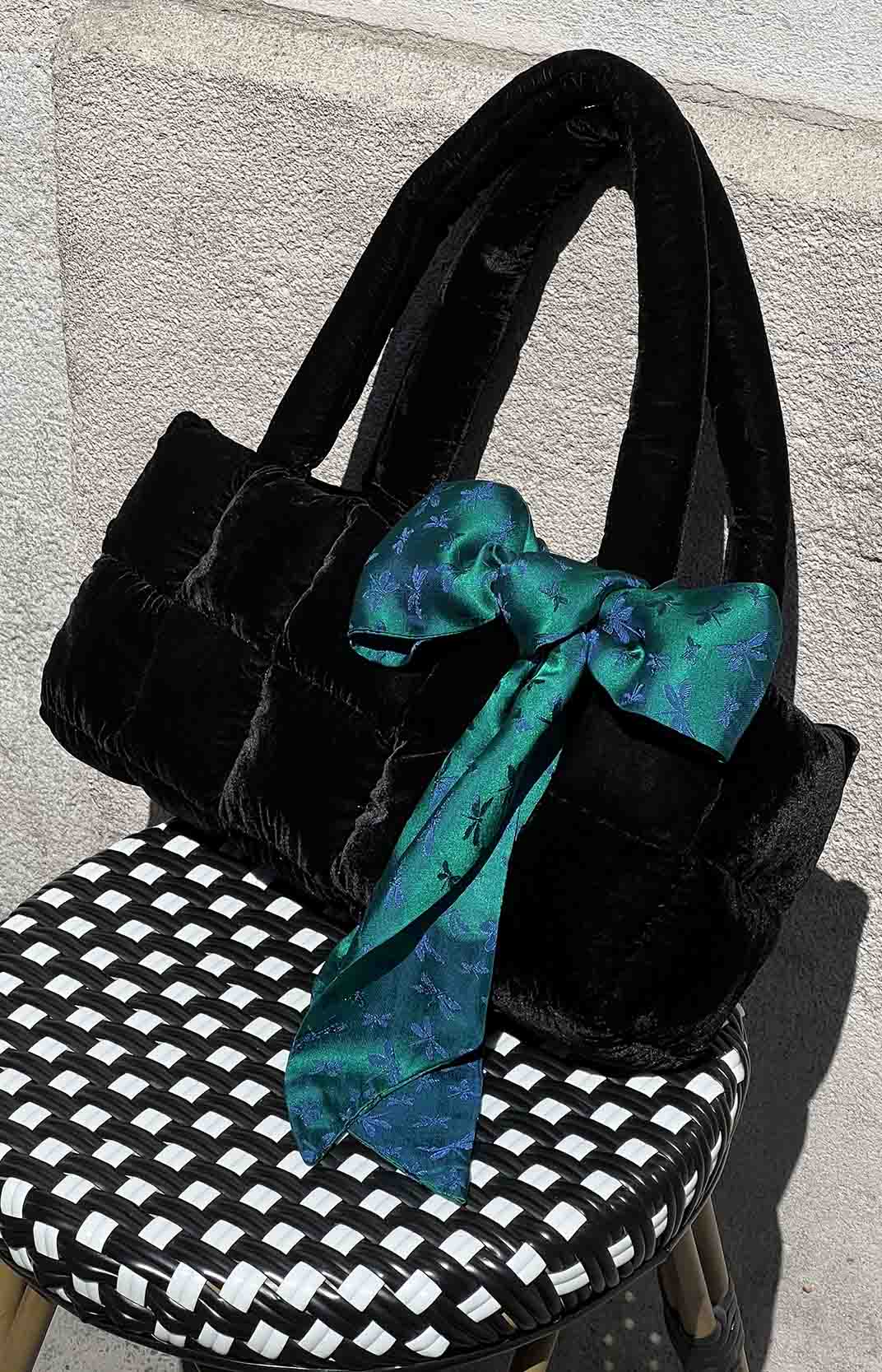 Bicolor Silk Twilly Scarf