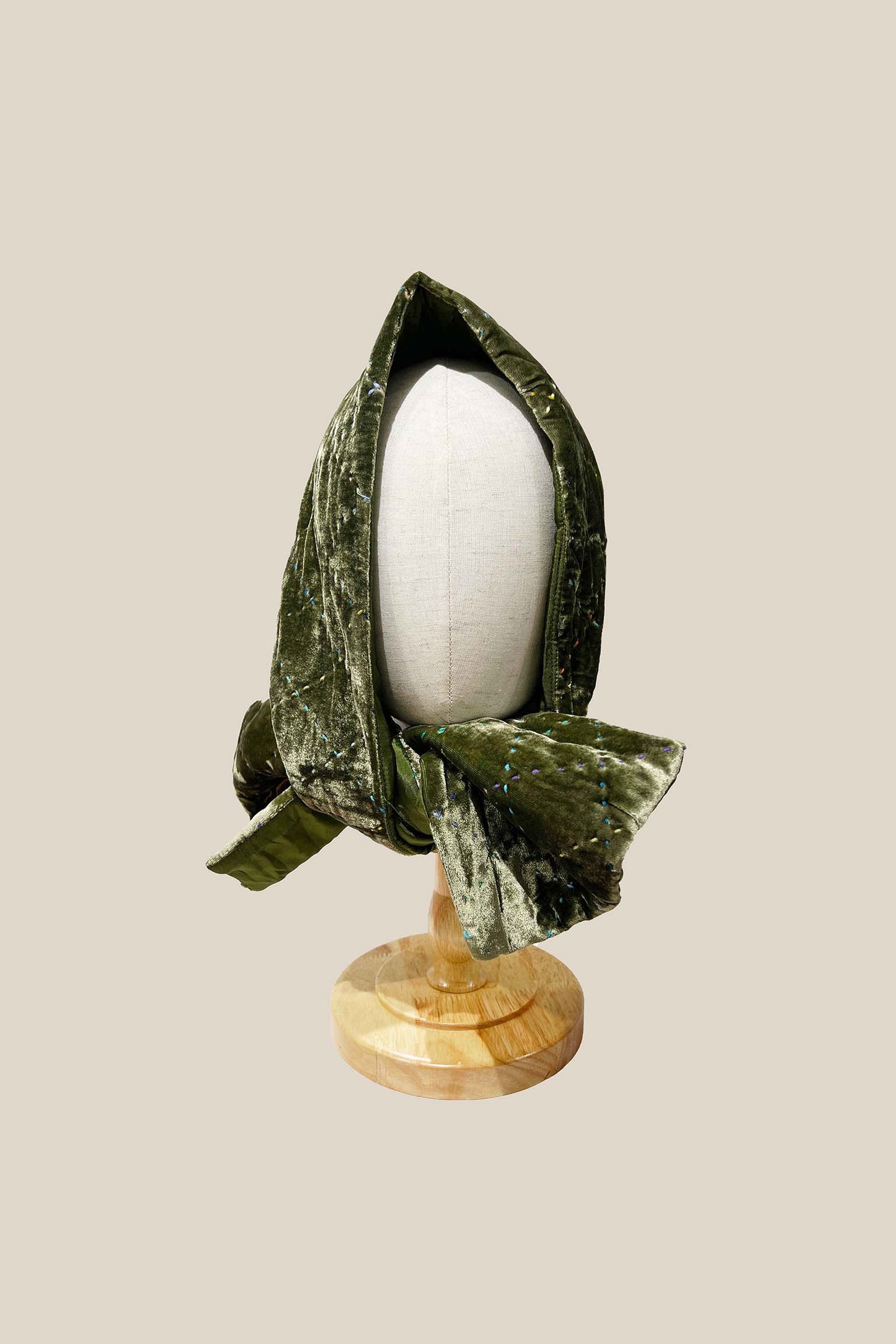 Hand-Quilted Silk Velvet Scarf