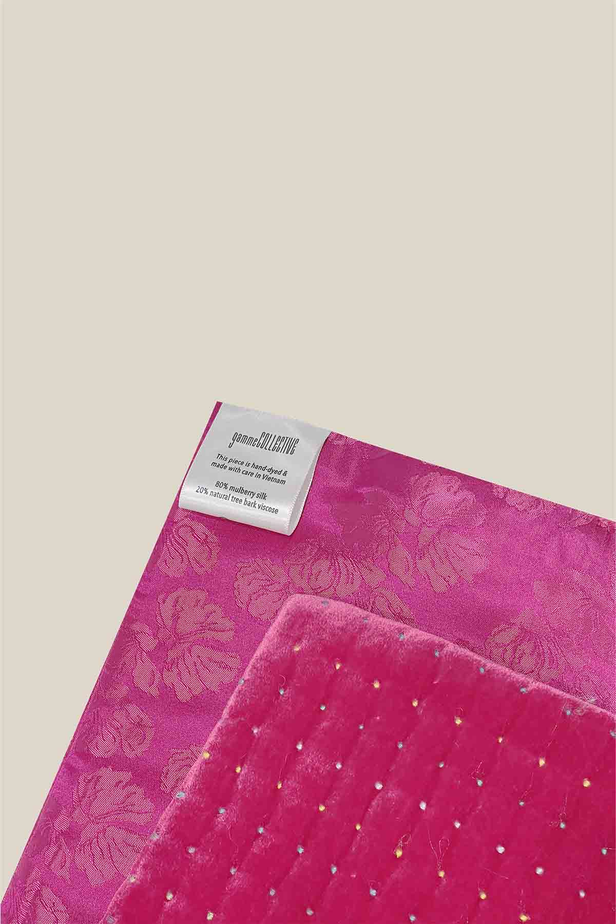 Hand-Quilted Silk Velvet Scarf