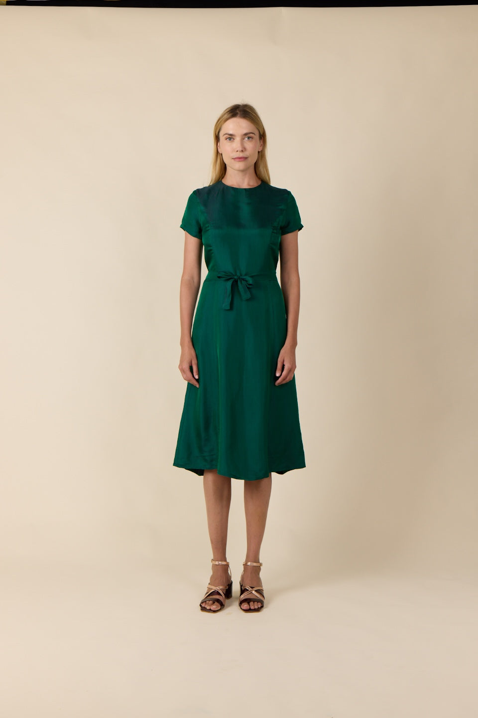 Silk Belted Dress