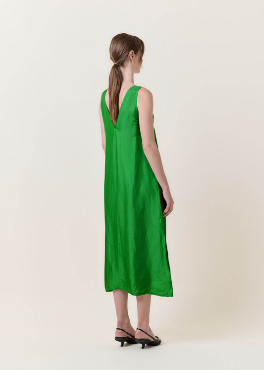 Green Silk Maxi Dress