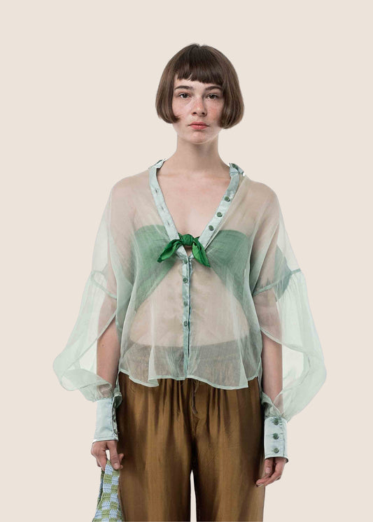 Transparent silk blouse - PREDORDER
