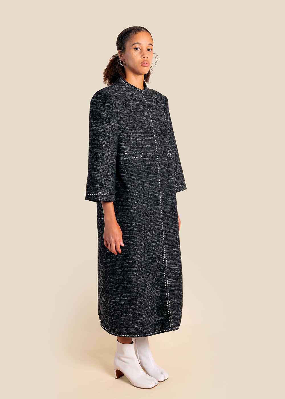 Long Wool dress midi