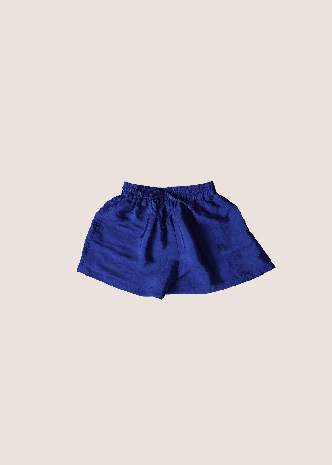 Blue Silk Shorts