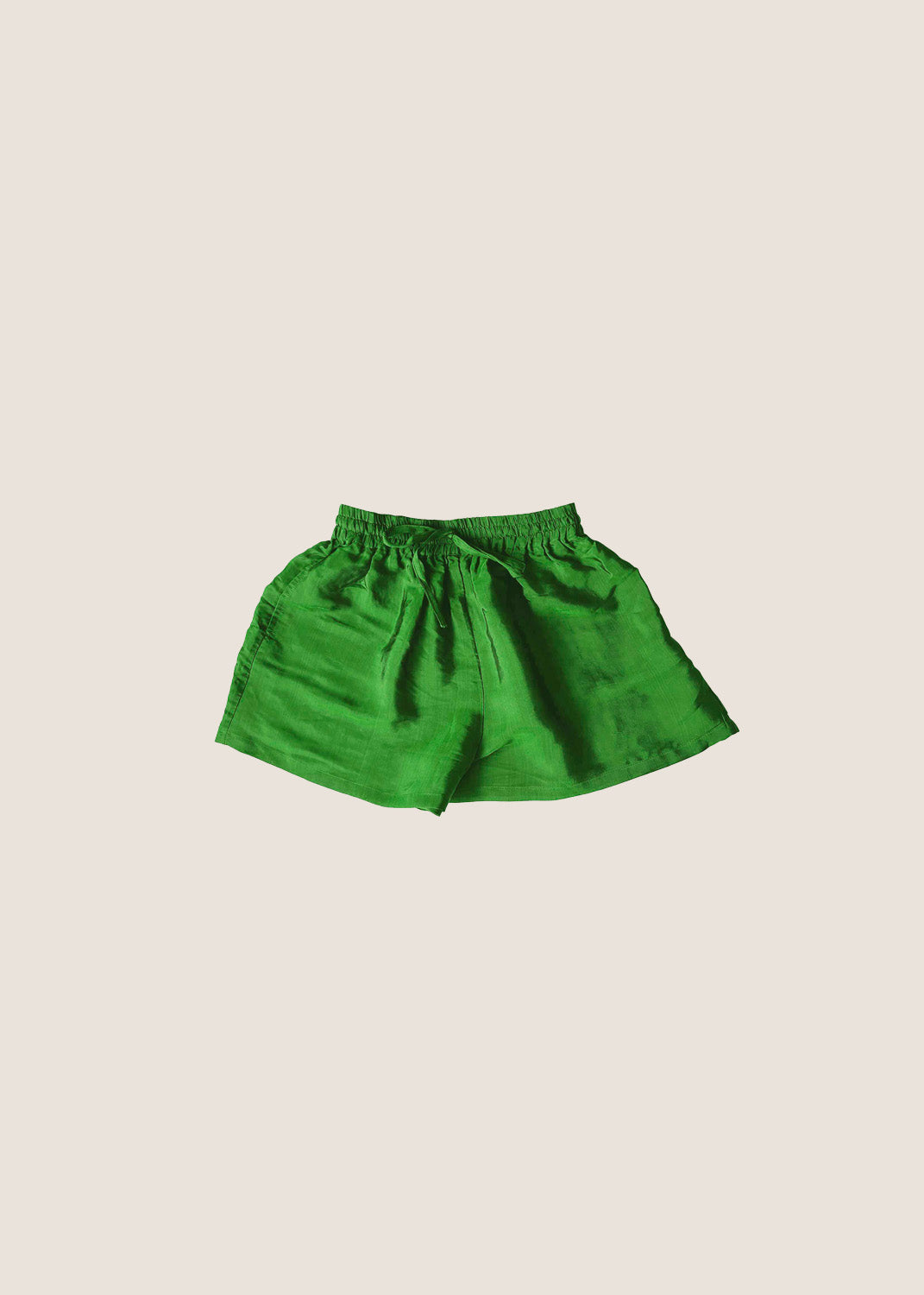 Green Silk Shorts