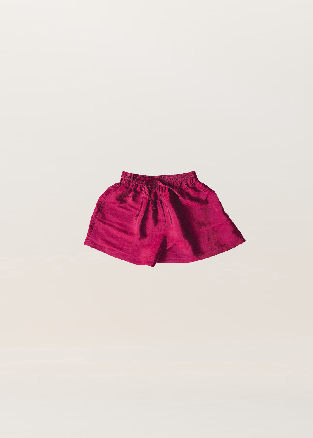 Magenta Silk Shorts