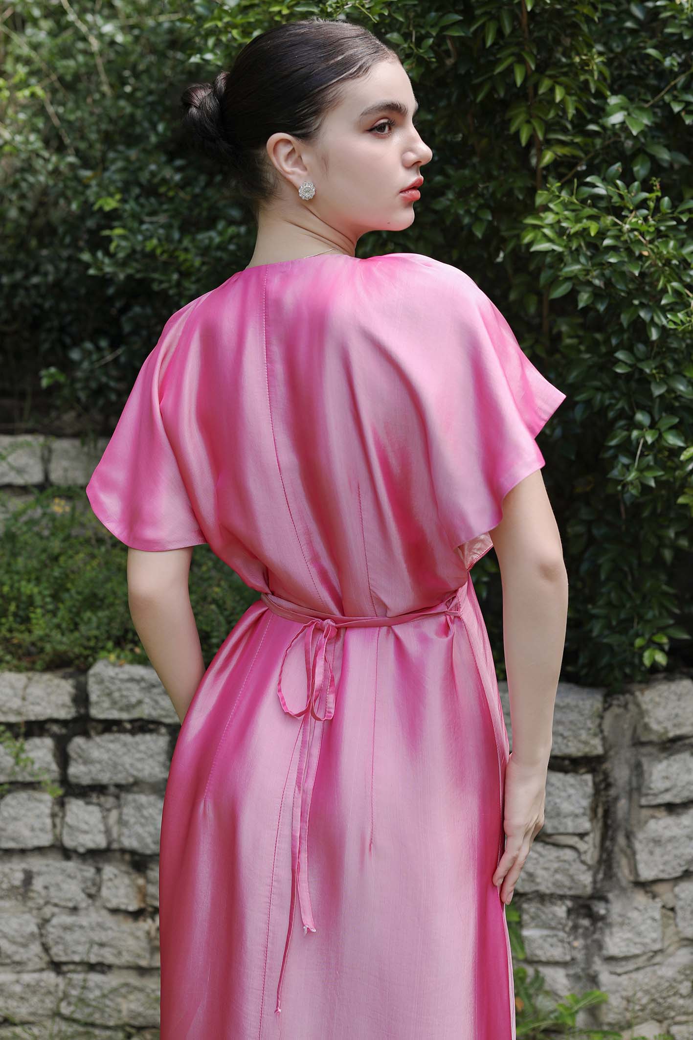 Rose Pink Silk Dress Lily