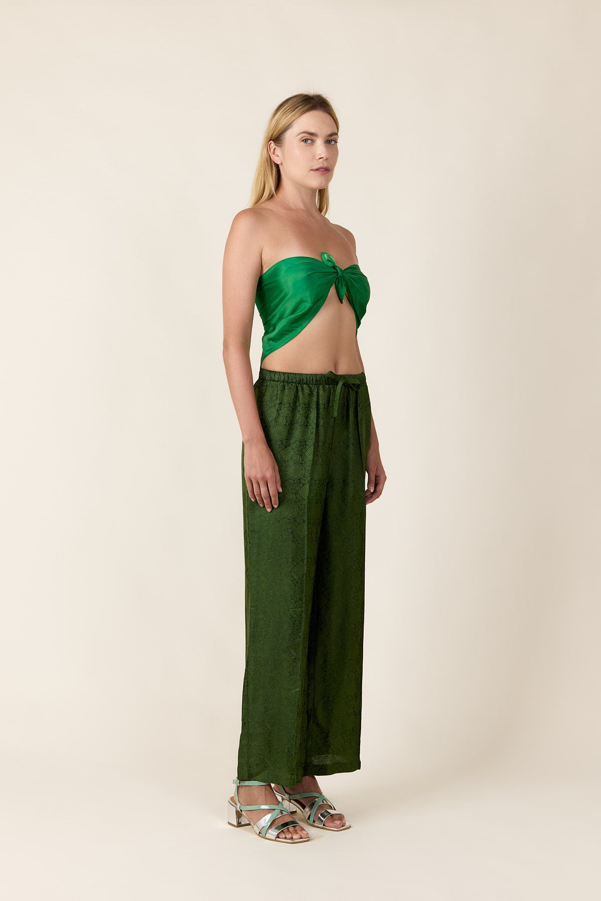 Mint Relaxed Silk Pants