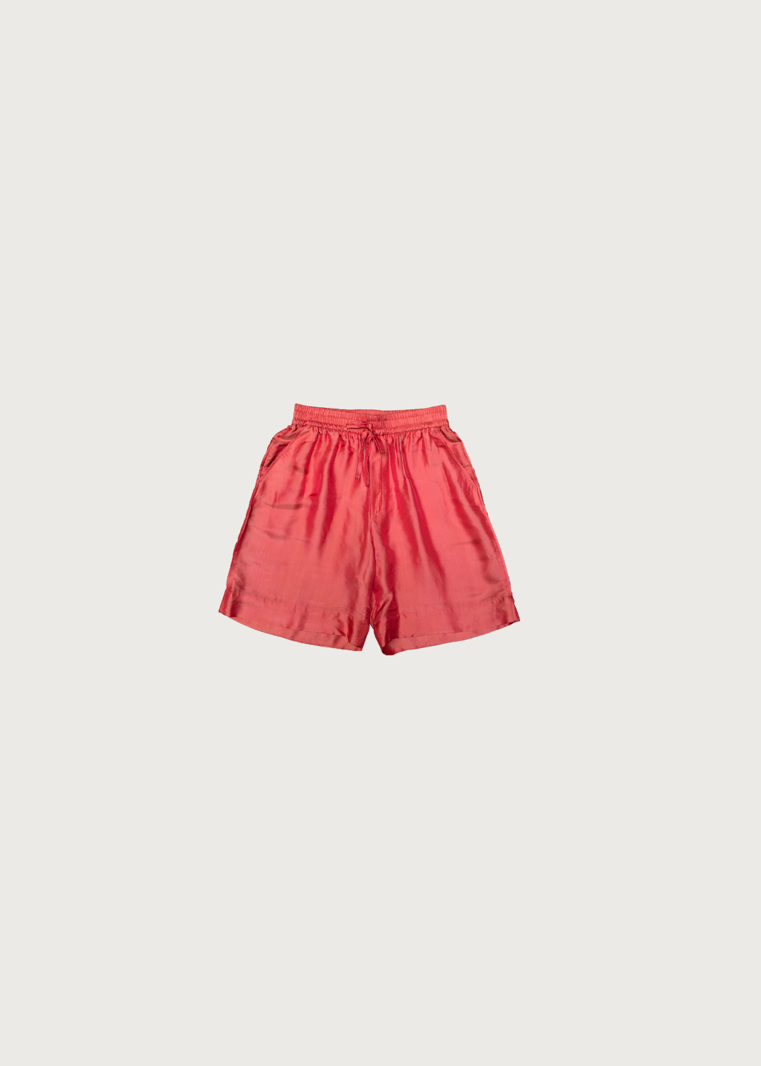 Tangerine Long Silk Shorts