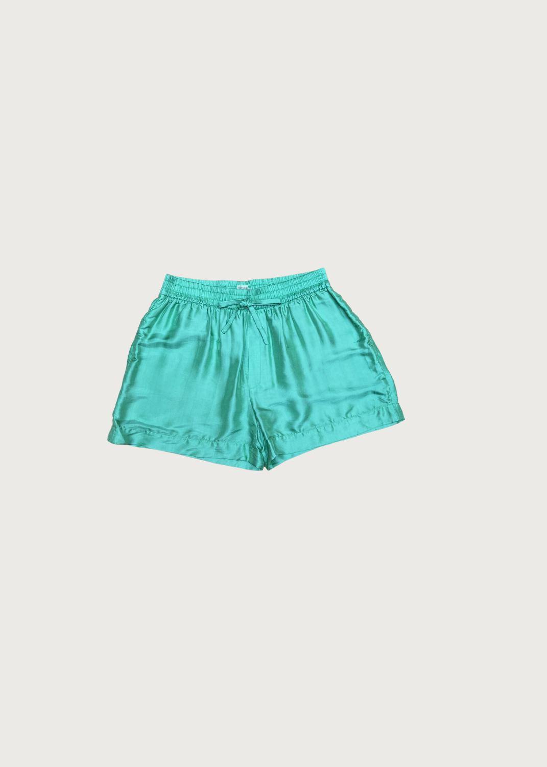 Blue Silk Shorts