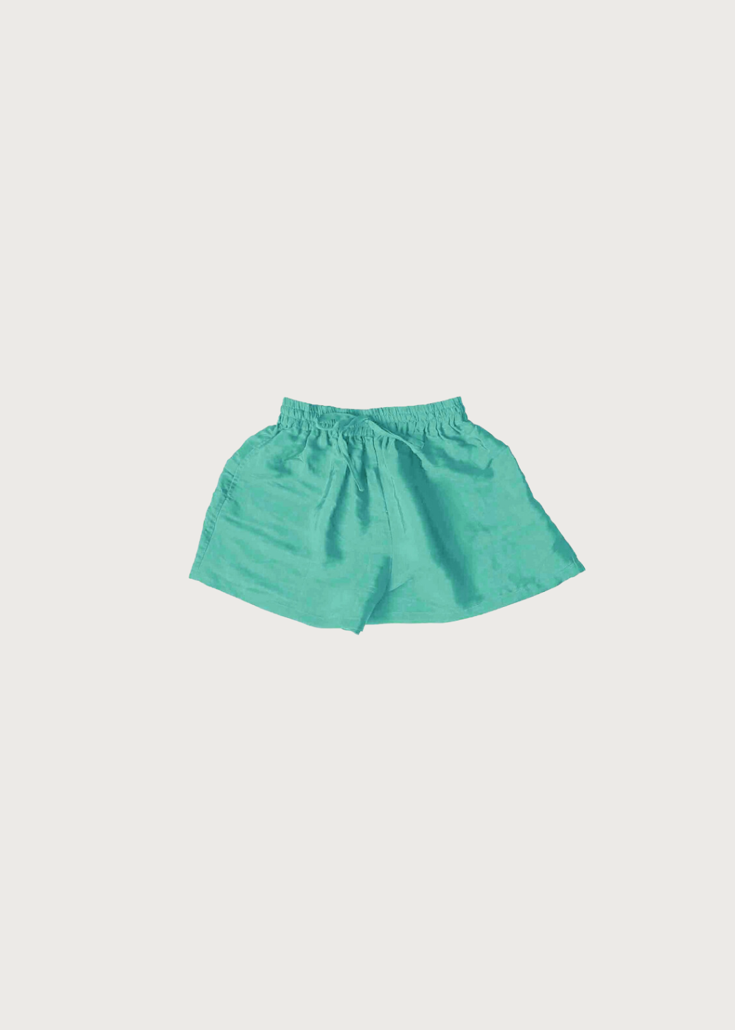 Mint Floral Silk Shorts