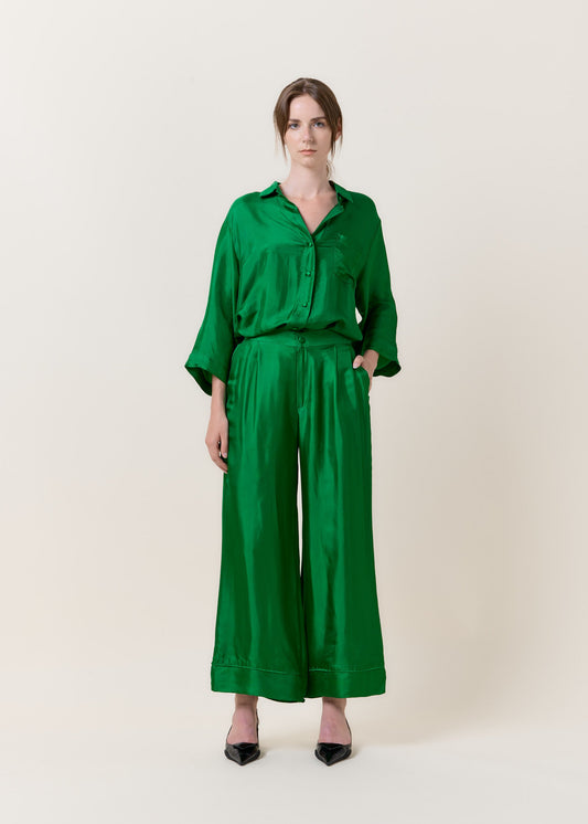 Green Silk Trousers LE