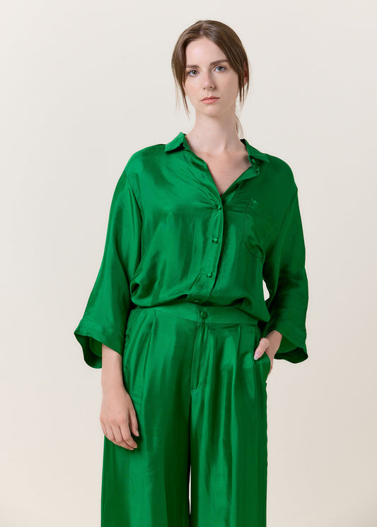 Green Silk Trousers LE