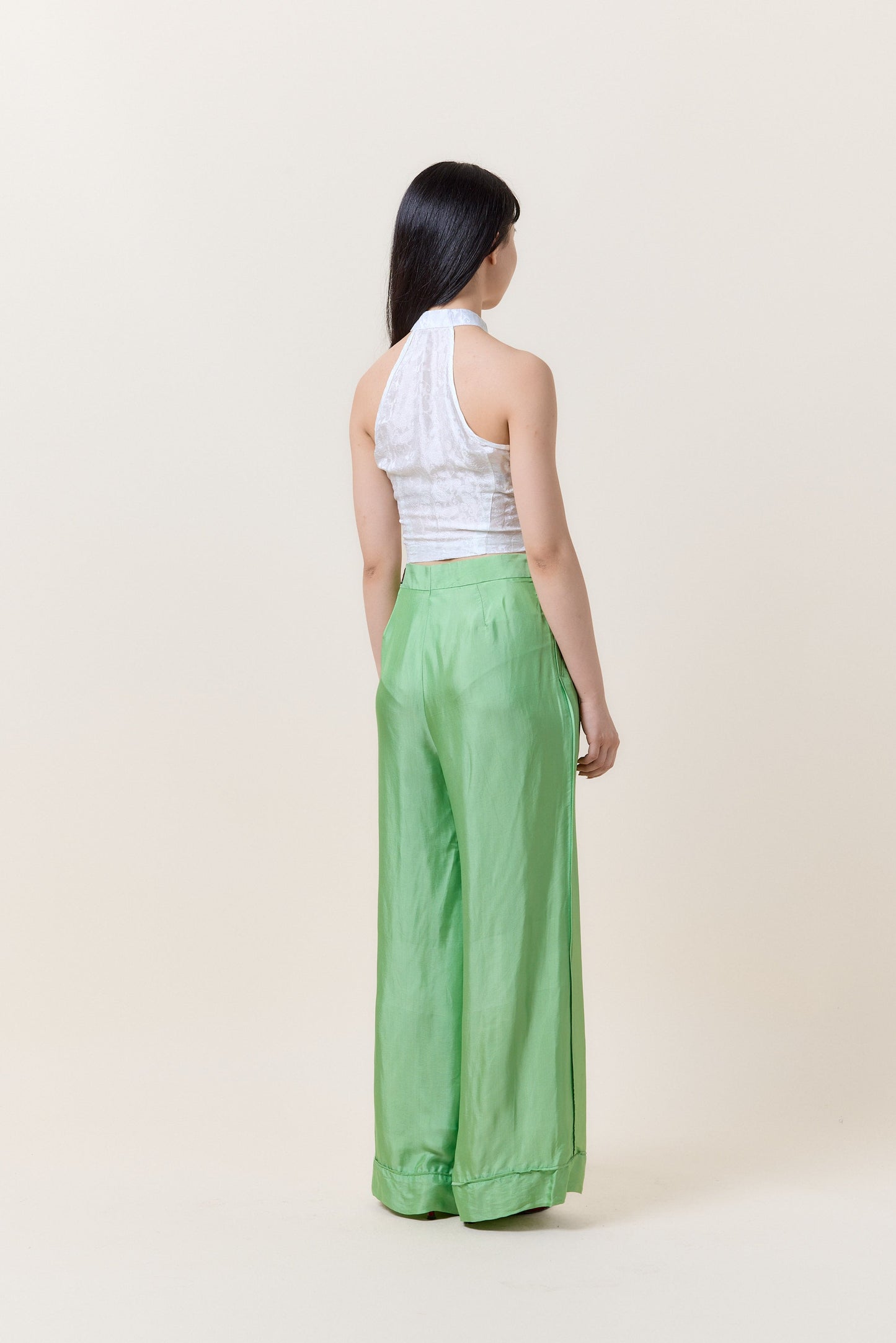 Green Silk Trousers LE