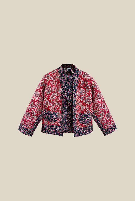 Reversible Cotton Quilted Kimono Jacket – 100% Cotton