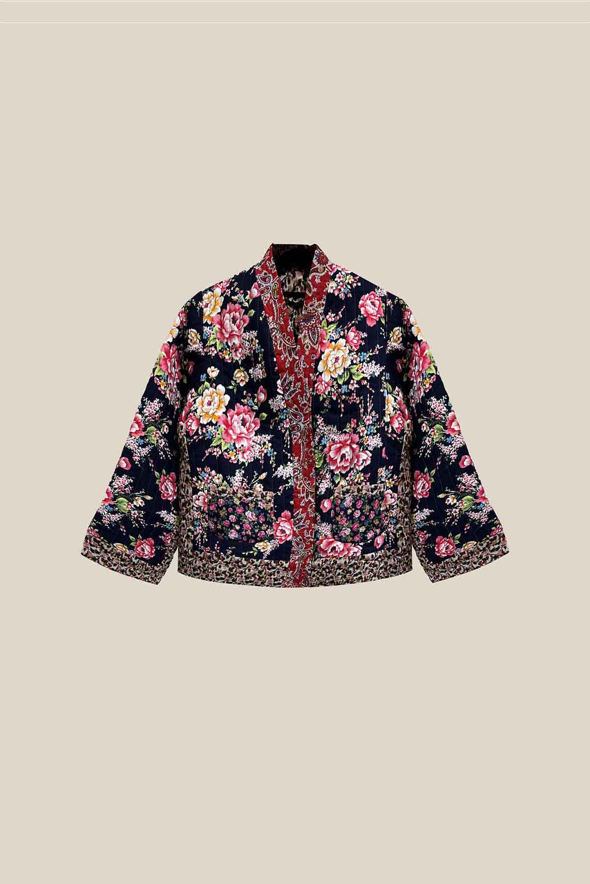 Reversible Cotton Quilted Kimono Jacket – 100% Cotton