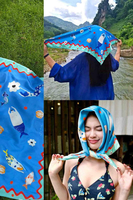 Printed Square Scarf