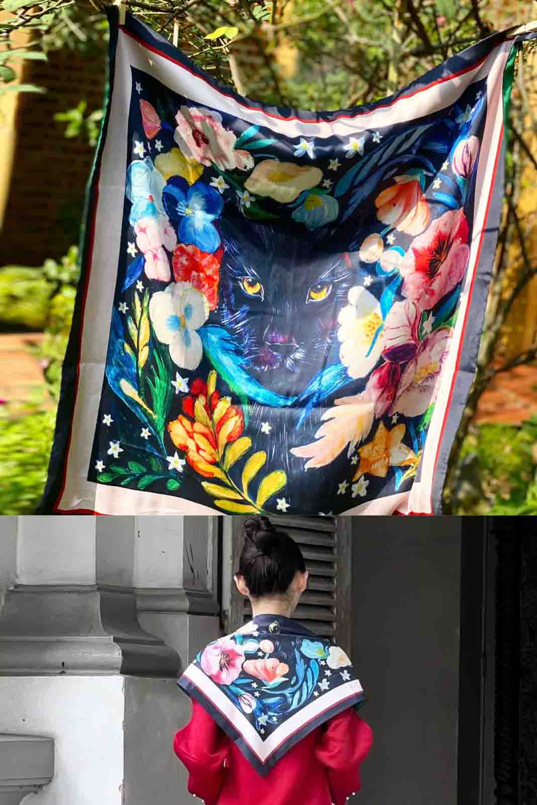 Printed Square Scarf