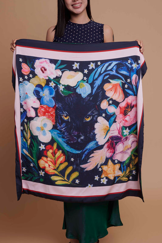 Silk Printed Square Scarf