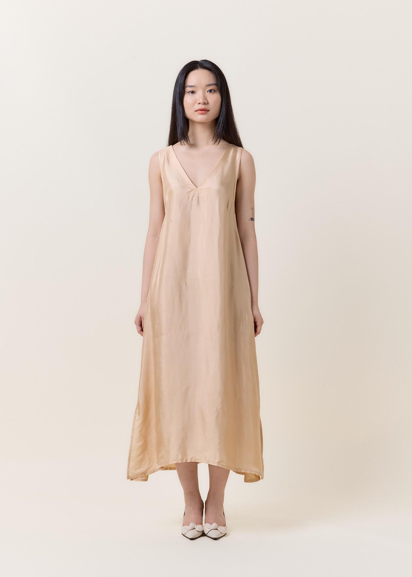 Mint Simple Silk Dress