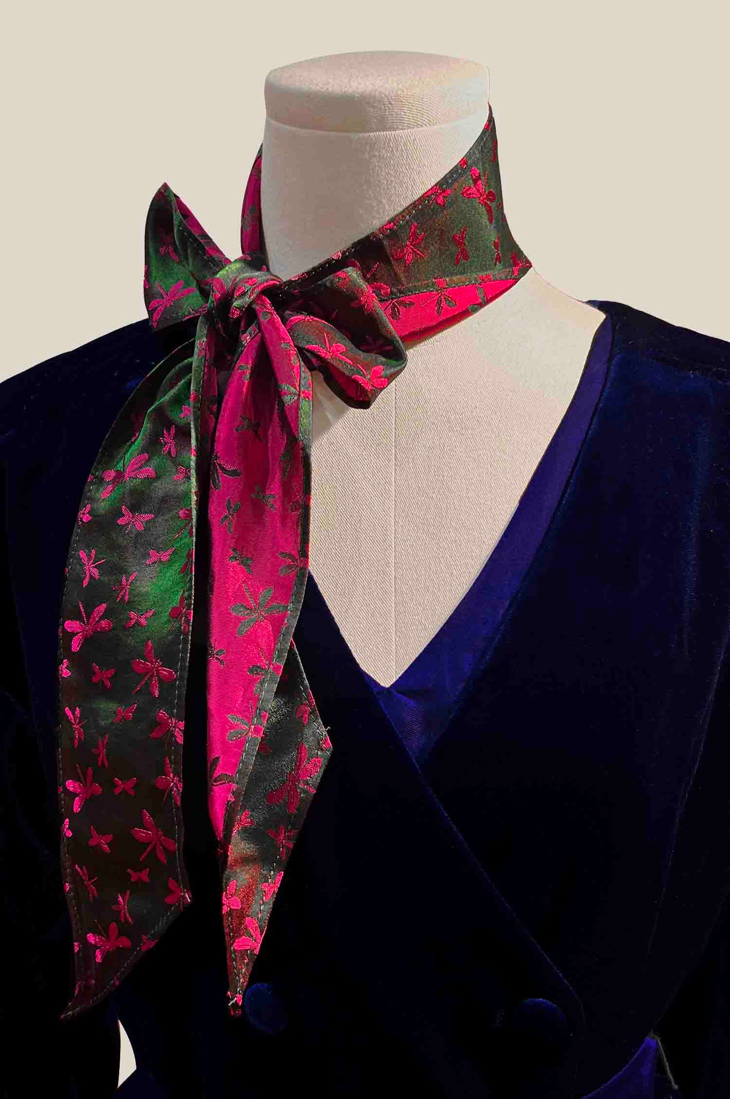 Bicolor Silk Twilly Scarf