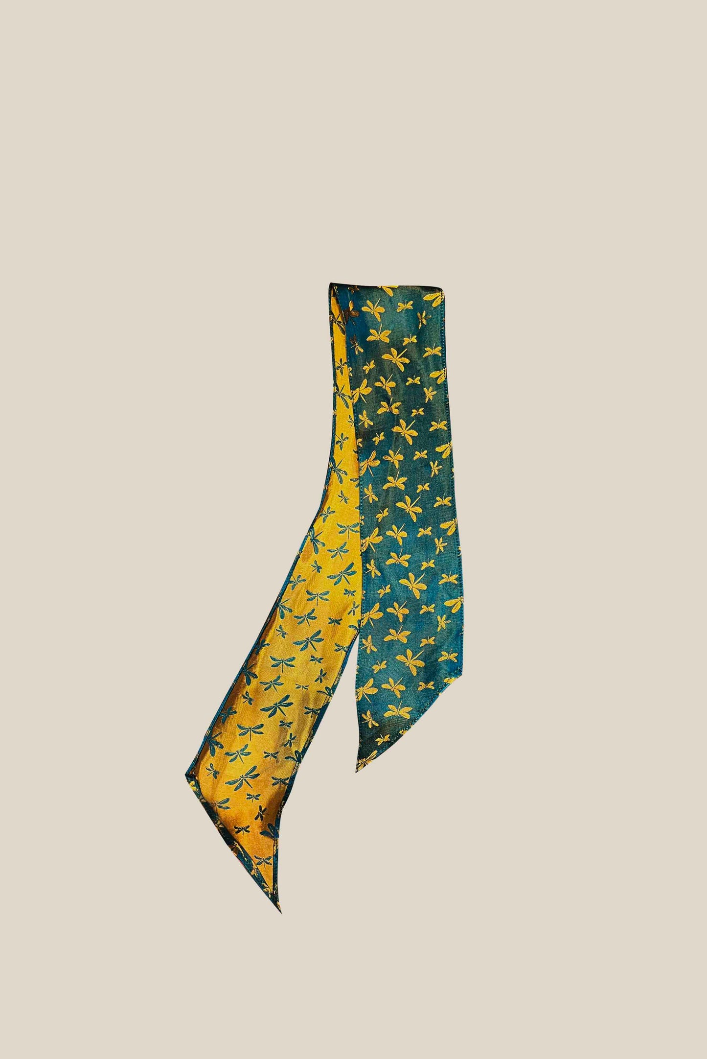 Bicolor Silk Twilly Scarf