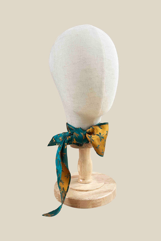 Bicolor Silk Twilly Scarf