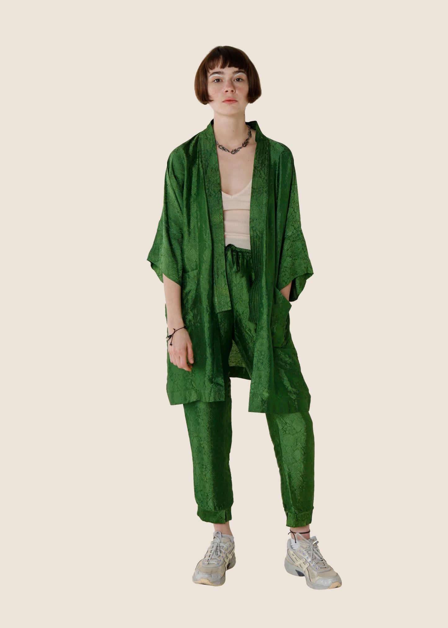 Green Kimono Robe