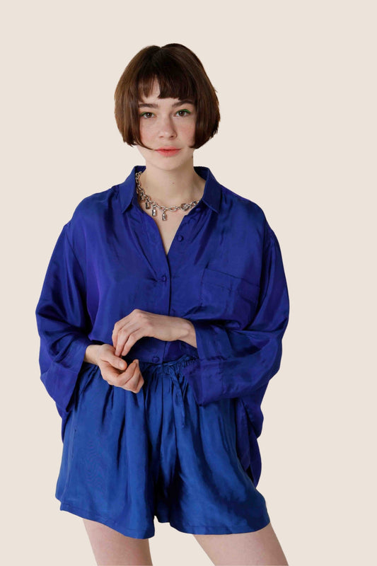 Set Silk Shirt and Shorts
